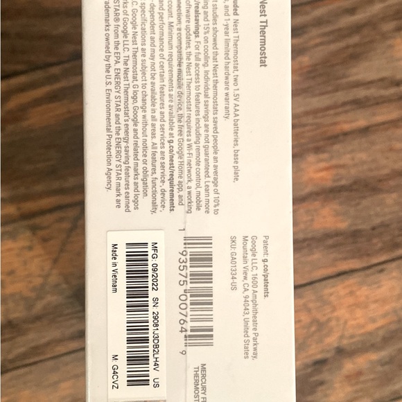 Google Nest Smart Thermostat - Picture 3 of 3